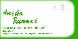 aniko rummel business card